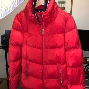 Red Tommy Hilfiger Puffer